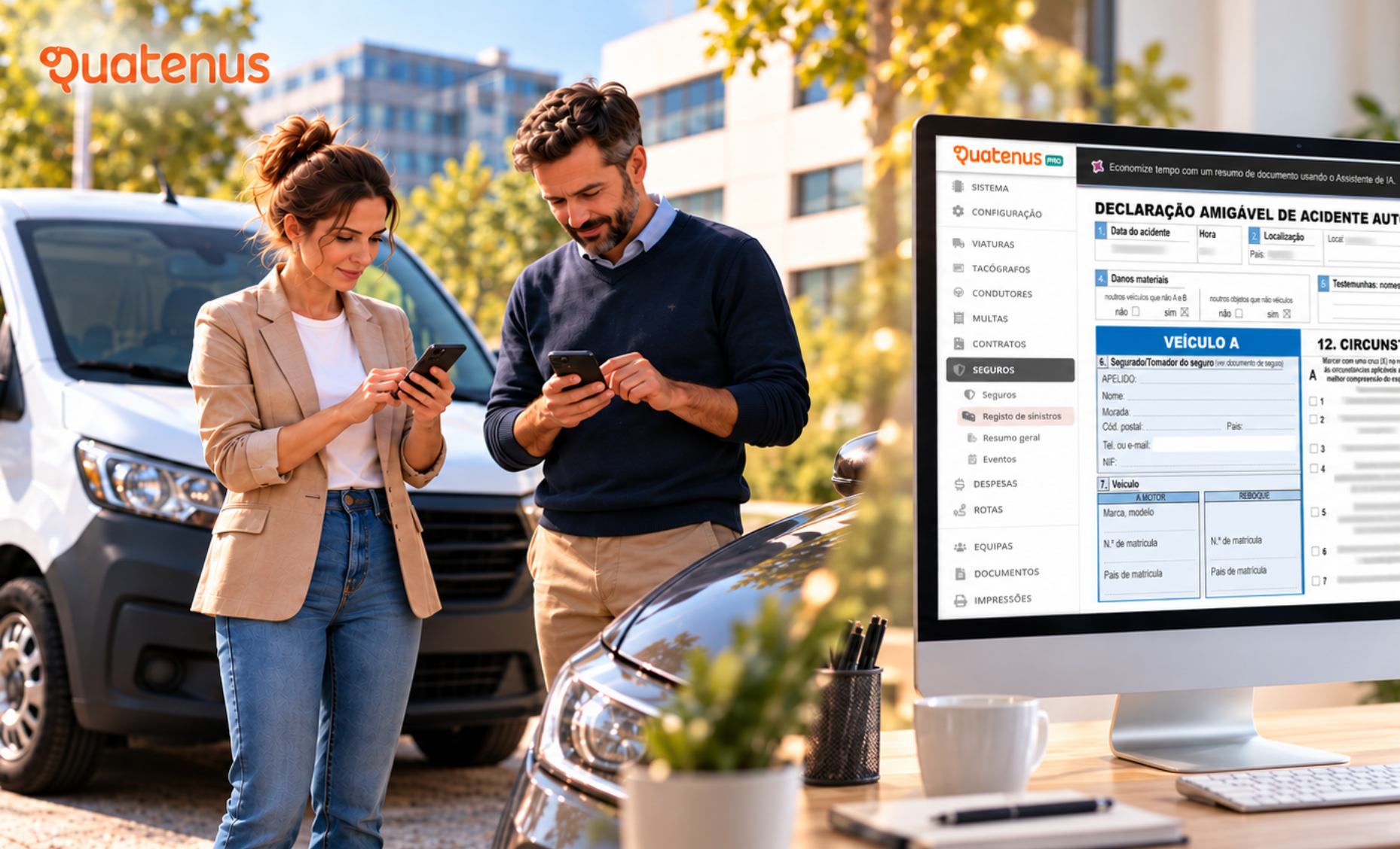 Recorded an accident? Print the accident statement in Quatenus