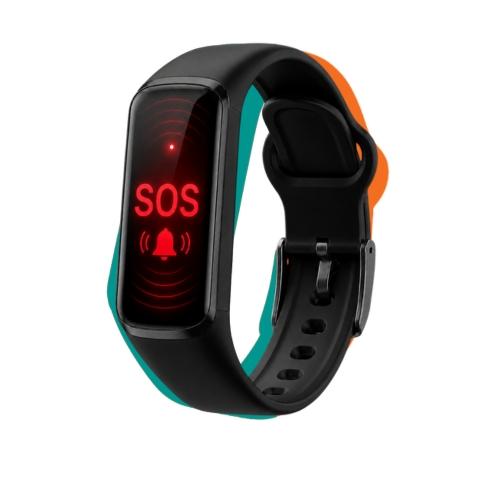 Pulseira Quatenus MyPulse com alerta SOS no ecrã, pensada para monitorização remota de bem-estar e apoio em situações críticas.