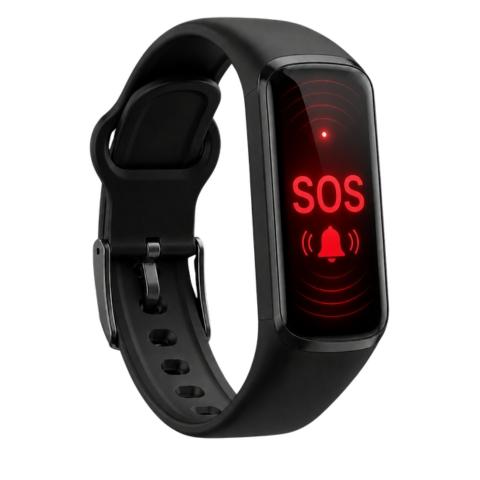 Quatenus MyPulse wristband with SOS alert and real-time emergency signal