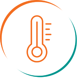 Quatenus MyPulse temperature icon for remote monitoring and well-being tracking